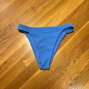 blue crinkle texture bikini bottom